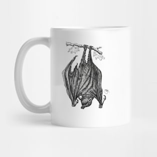 Upside down bat hanging Mug